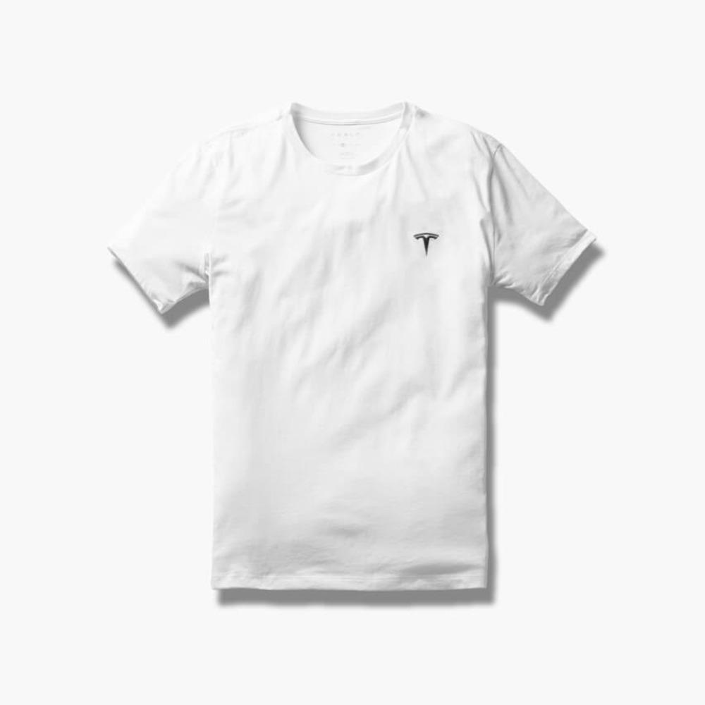 テスラ ロゴ 刺繍 メンズ Tシャツ ホワイト Men's T Embroidery Tee White 1
