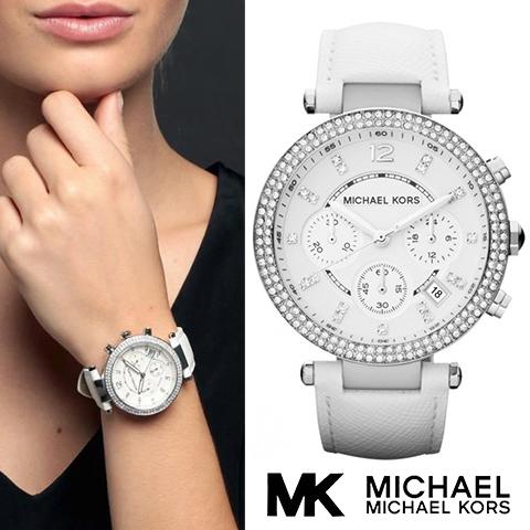 素敵♪【完売多数！】Michael Korsホワイトレザー腕時計 MK2277 1