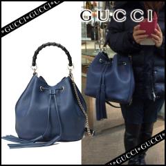 GUCCI グッチ【国内発送】ミスバンブーバケットバッグ blue 1