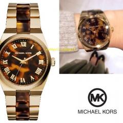 【人気の鼈甲xゴールド】Michael Korsラウンド腕時計 MK6151