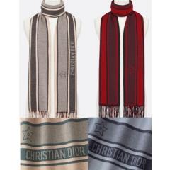 Christian Dior クリスチャンディオール 入手困難 ロゴウールストール70x200cm☆4色