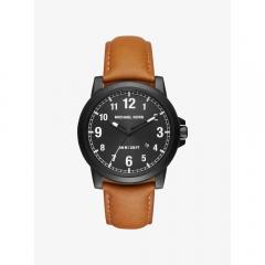 【Mens】人気Michael Korsブラックxブラウンレザー腕時計MK8502 2
