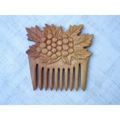 木製 櫛 くし 彫刻 クランベリー wooden comb hair comb engraved cranberries 4