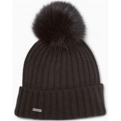 Calvin Klein Faux Fur Pom Pom Ribbed Knit Hat  4
