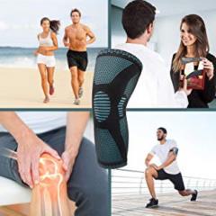 PowerLix圧縮膝スリーブ – 半月板損傷、関節炎、膝の痛みなどの膝サポートとしてお使いください。 9